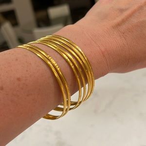 💕Authentic SATYA Gold Melody Bangle Bracelets Sold as a set of 7 bracelets😻18K